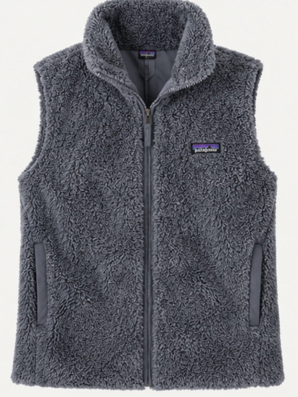 Patagonia Los Gatos Fleece Vest Women’s Large Smolder Blue Gray Full Zip